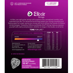 Elixir Nanoweb Acoustic Bronze 11152 12-String Light 10-47 / 10-27